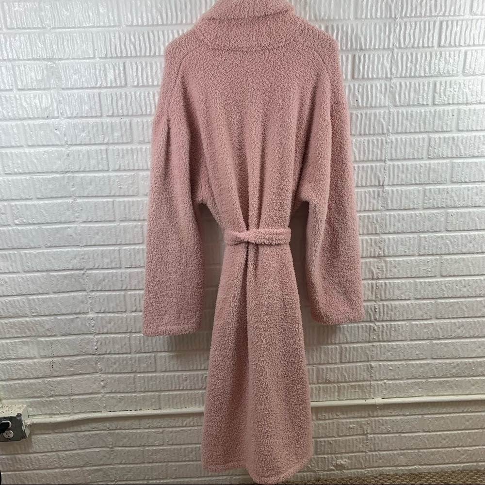 Barefoot Dreams CozyChic Robe Heathered Rose 3 - Picture 6 of 7